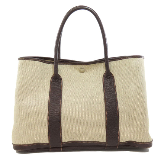 HERMES Tote Bag Tower ash beige Garden Party PM SilverMetal Women Used