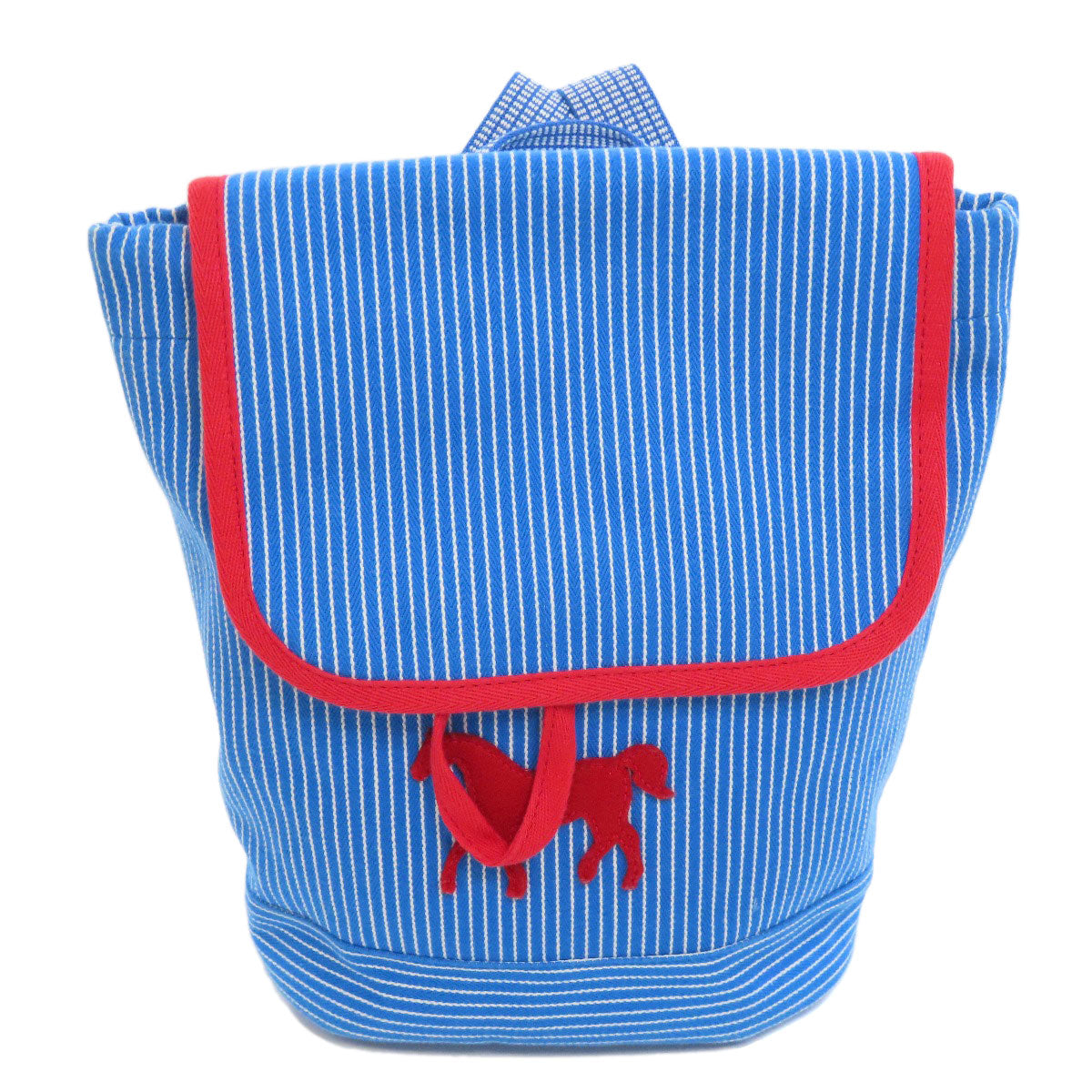 HERMES Backpack canvas blue Kids Horse Caval Color