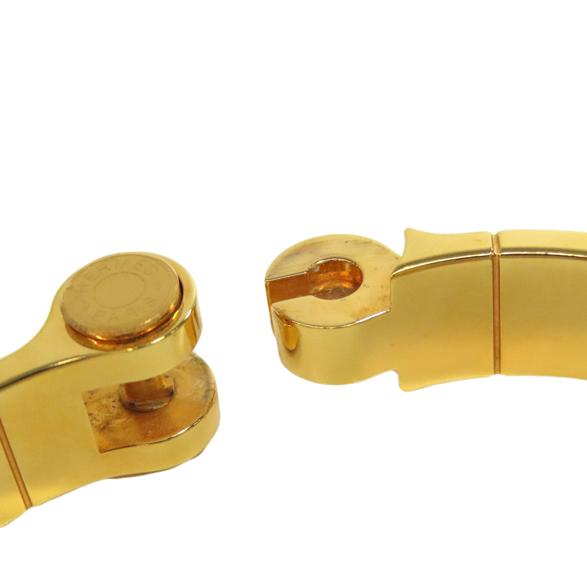 HERMES bracelet metallic gold Chaniere PM Women Used