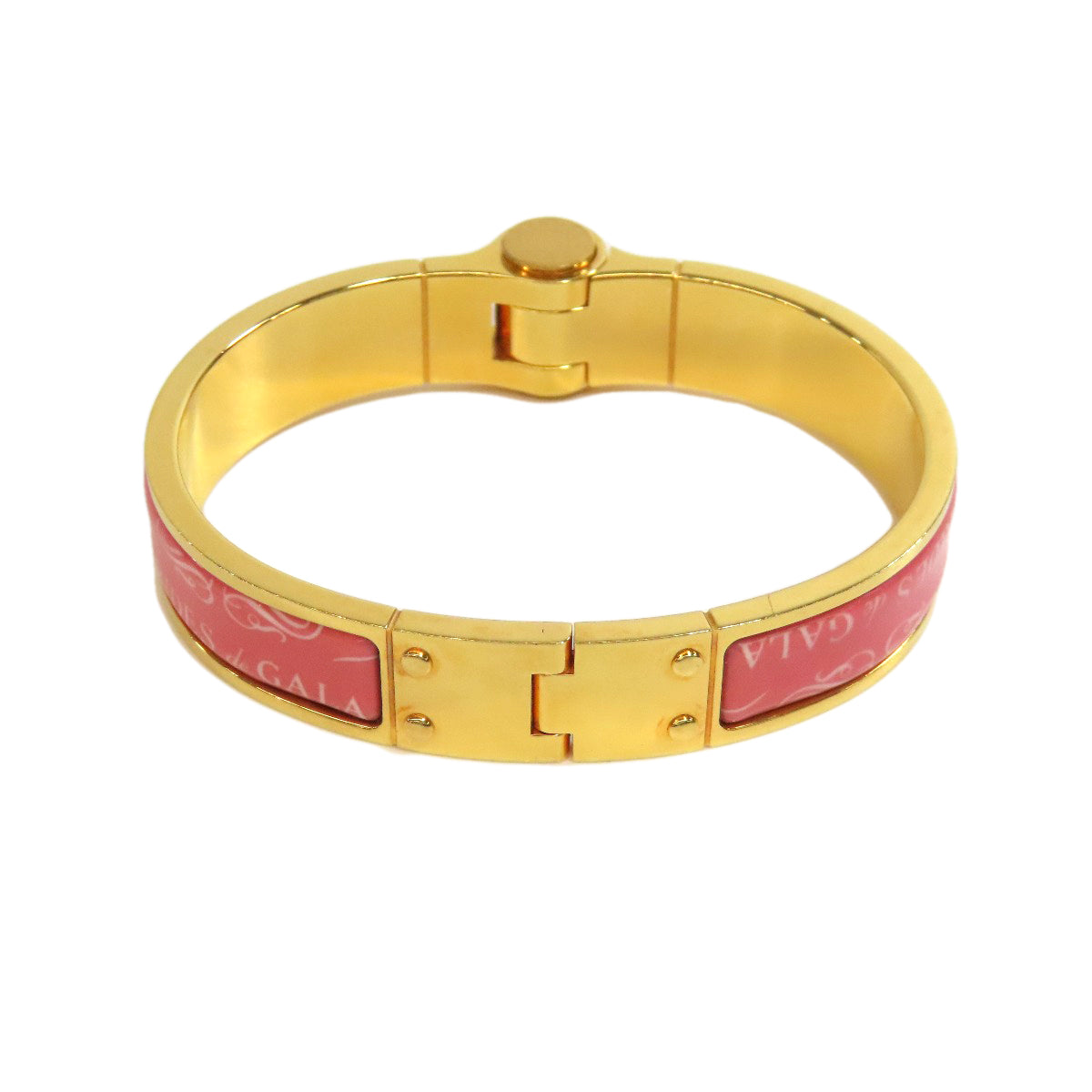 HERMES bracelet metallic gold Chaniere PM Women Used
