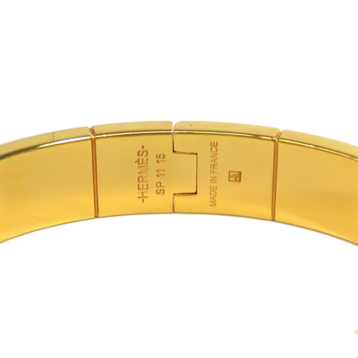 HERMES bracelet metallic gold Chaniere PM Women Used