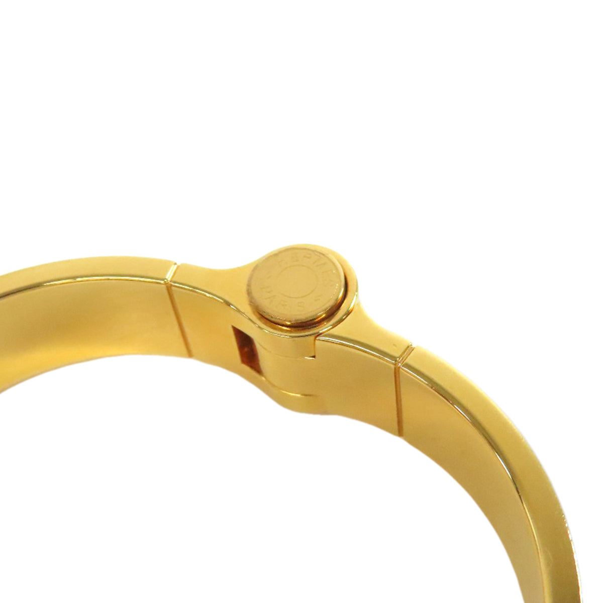 HERMES bracelet metallic gold Chaniere PM Women Used