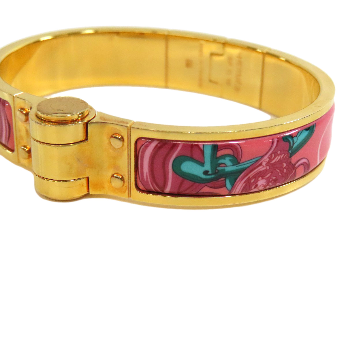 HERMES bracelet metallic gold Chaniere PM Women Used
