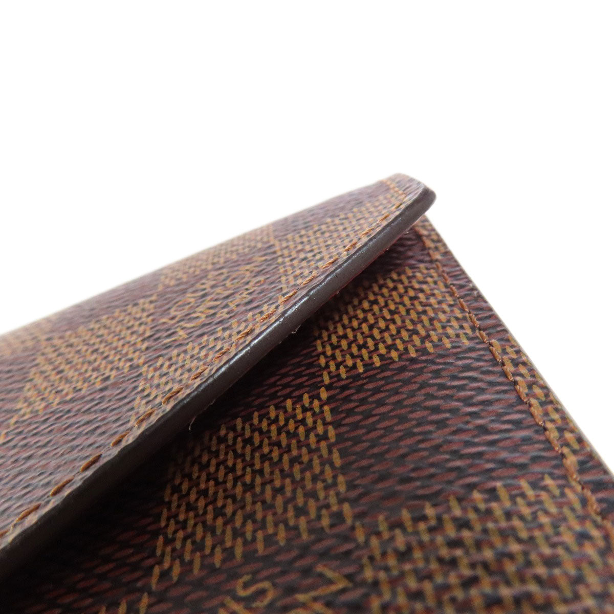 LOUIS VUITTON Bifold Wallet N41659 Damier canvas Brown Portefeuille Victorine Women Used