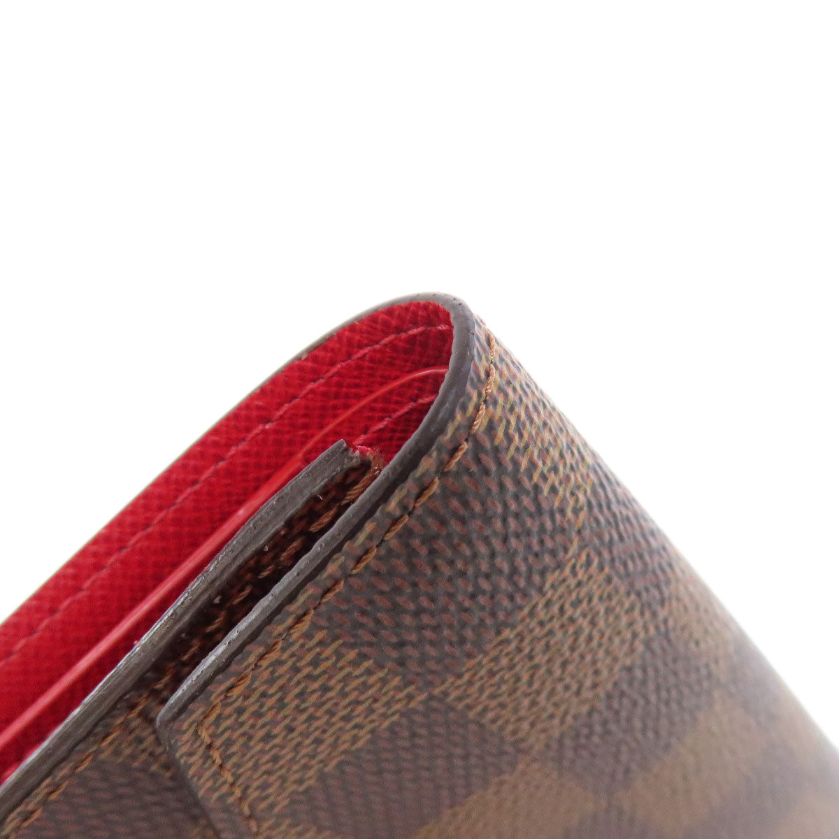 LOUIS VUITTON Bifold Wallet N41659 Damier canvas Brown Portefeuille Victorine Women Used