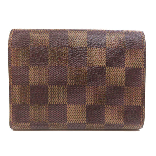 LOUIS VUITTON Bifold Wallet N41659 Damier canvas Brown Portefeuille Victorine Women Used