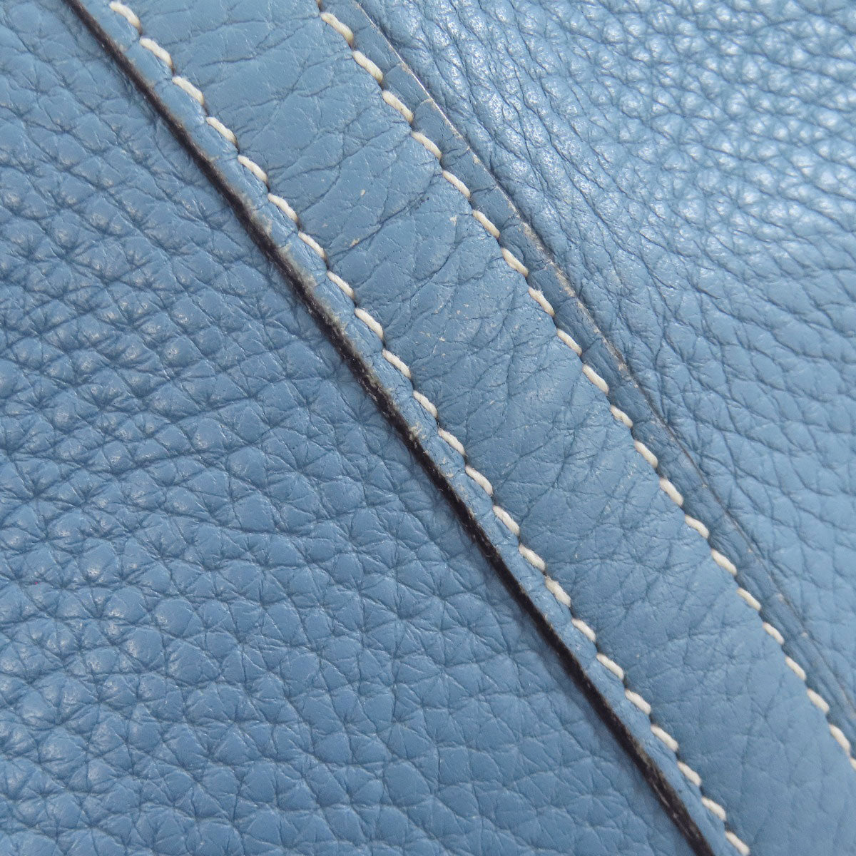 HERMES Handbag Taurillon Clemence blue Picotin Lock MM SilverMetal