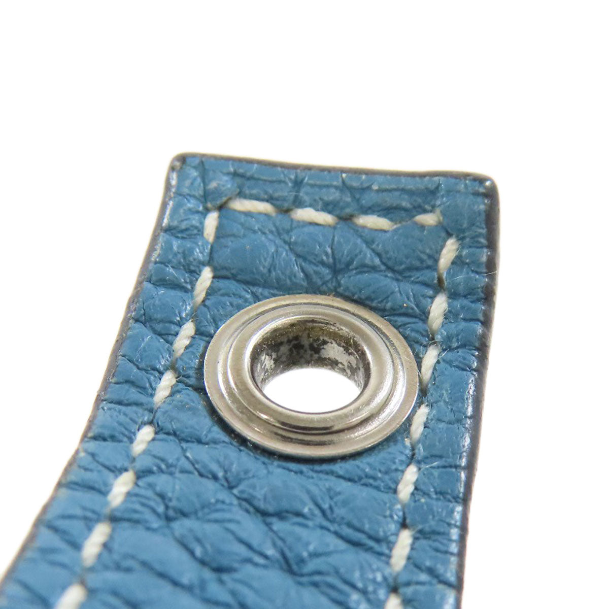 HERMES Handbag Taurillon Clemence blue Picotin Lock MM SilverMetal