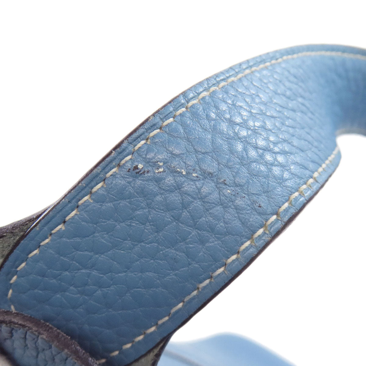 HERMES Handbag Taurillon Clemence blue Picotin Lock MM SilverMetal