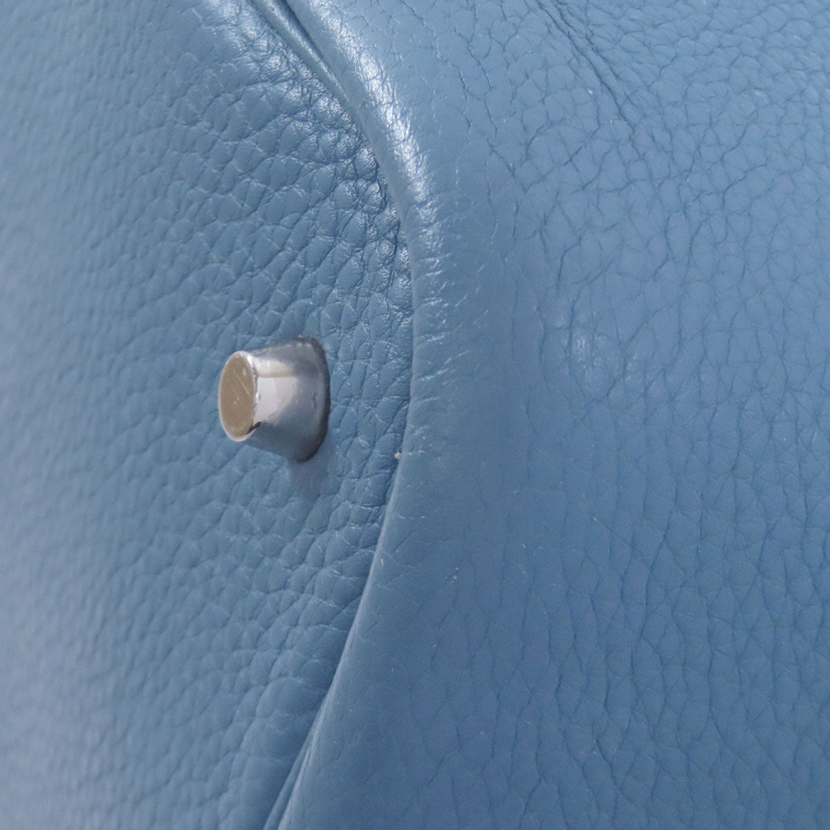 HERMES Handbag Taurillon Clemence blue Picotin Lock MM SilverMetal