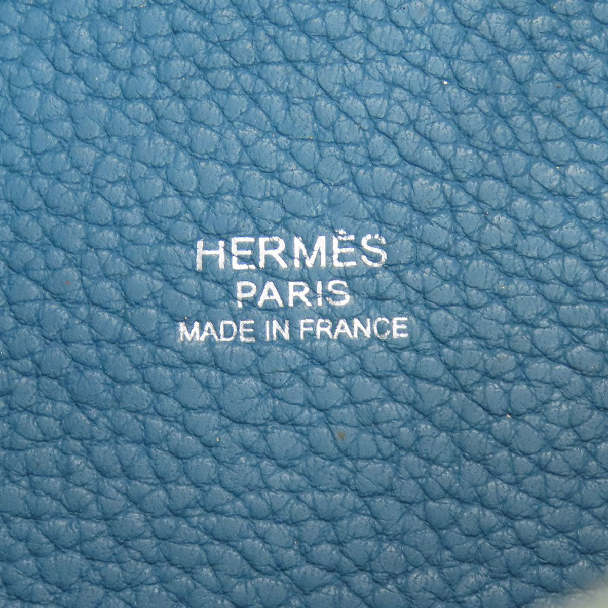 HERMES Handbag Taurillon Clemence blue Picotin Lock MM SilverMetal