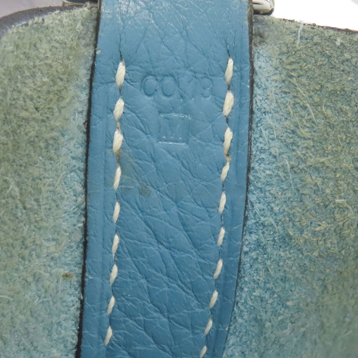 HERMES Handbag Taurillon Clemence blue Picotin Lock MM SilverMetal