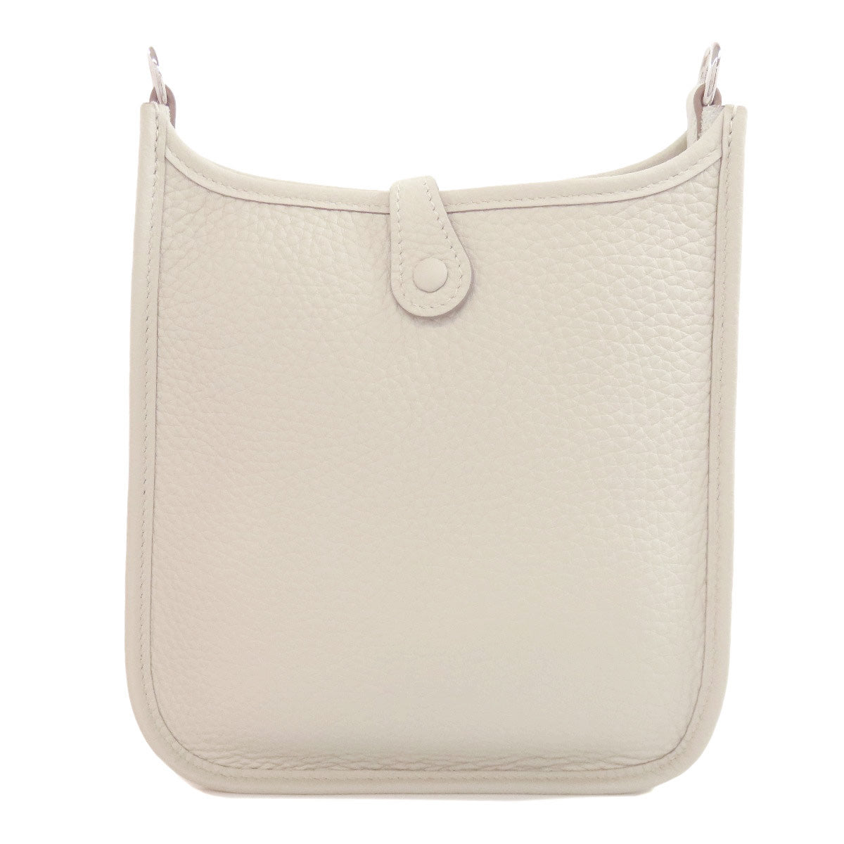HERMES Shoulder Bag Taurillon Clemence white Evelyn TPM Amazone SilverMetal Women Used