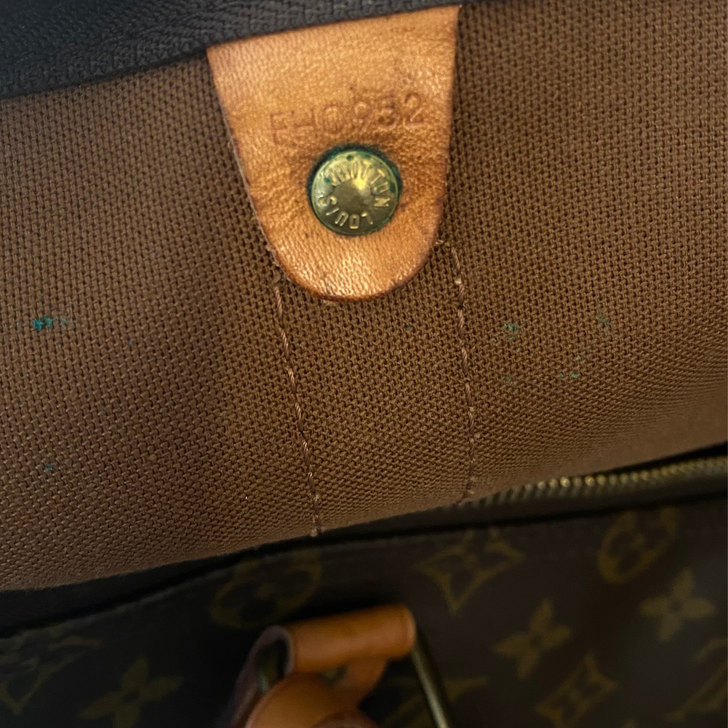 Louis Vuitton Brown Canvas Keepall Bandouliere 45 travel bag