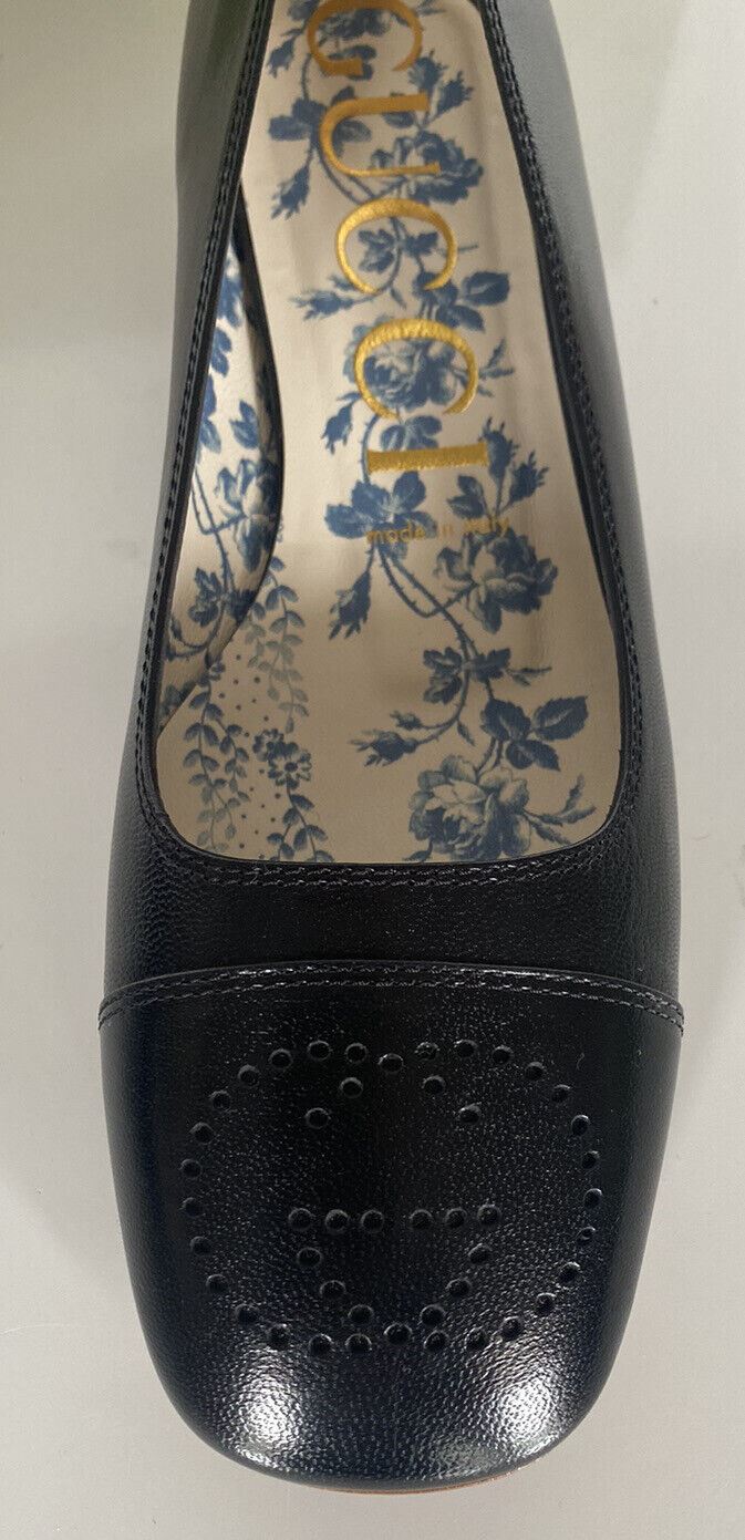 Gucci Leather Ballet Flats in Black with Interlocking GG