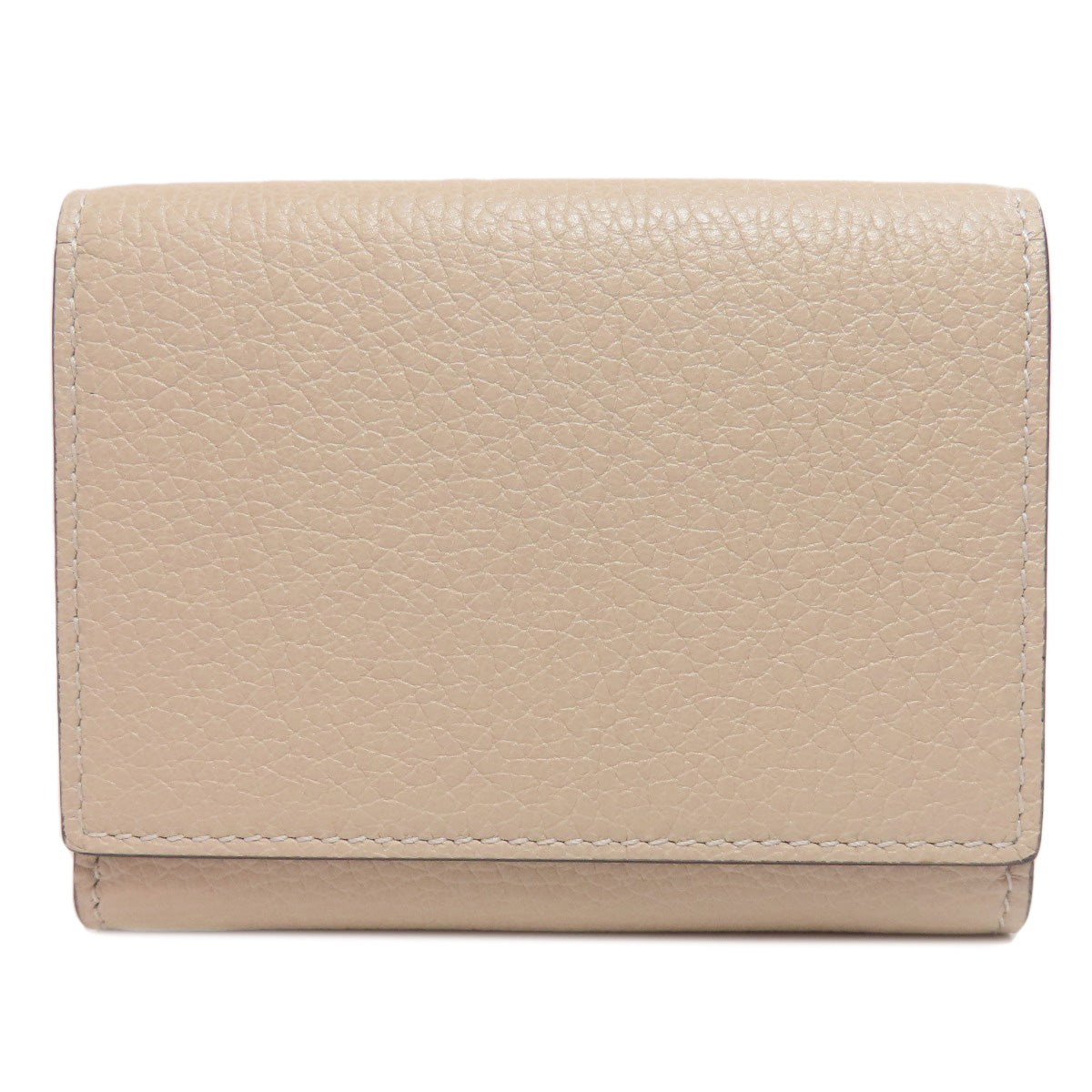 GUCCI Bifold Wallet 731694 leather beige logo Women Used