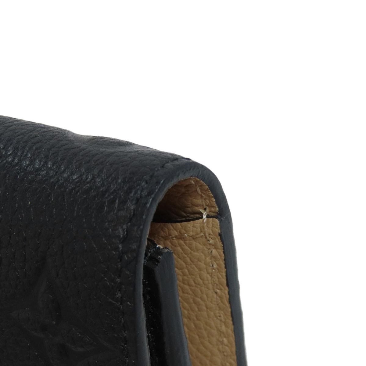 LOUIS VUITTON Bifold Wallet M62369 Ann Platt black Portefeuille Emily Women Used