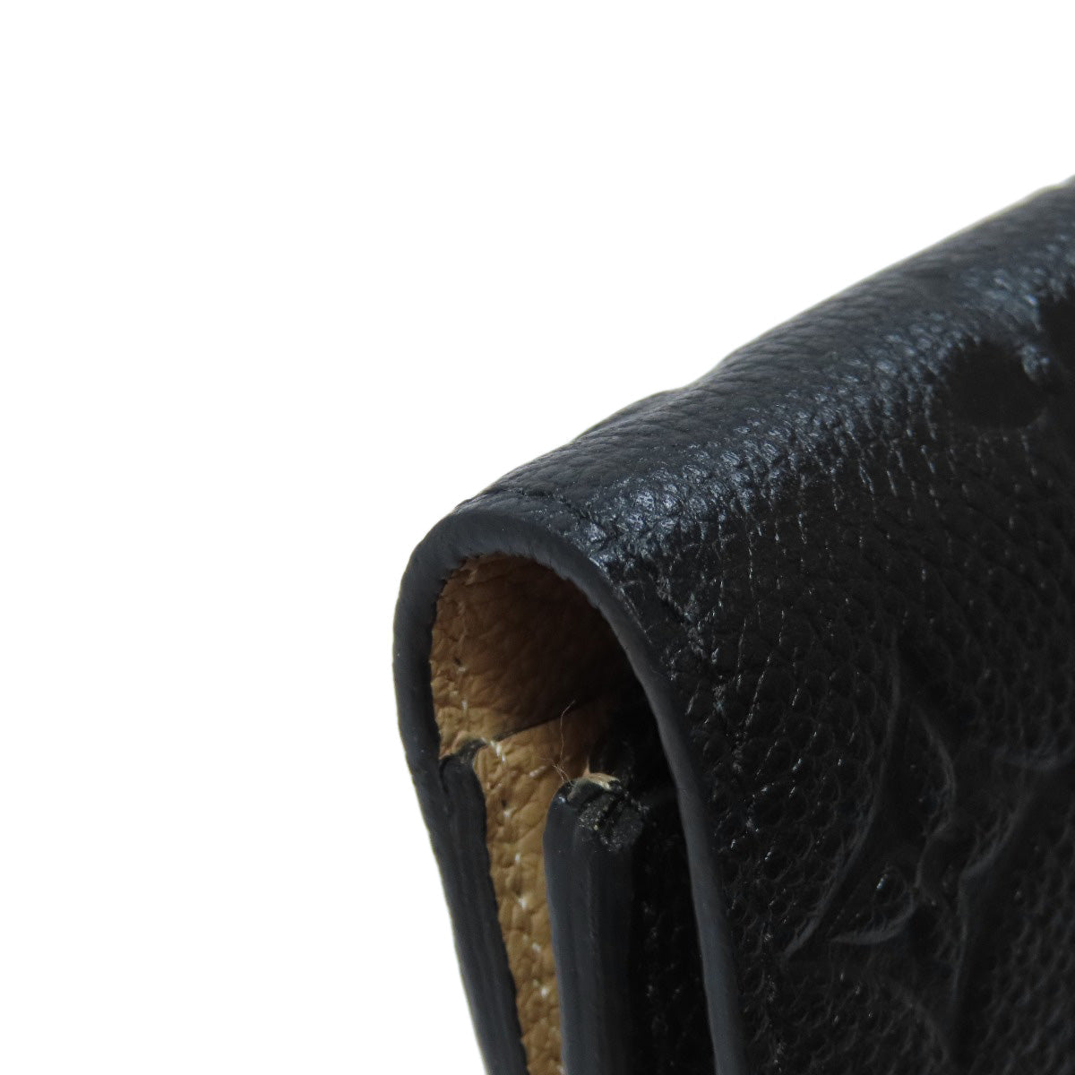 LOUIS VUITTON Bifold Wallet M62369 Ann Platt black Portefeuille Emily Women Used