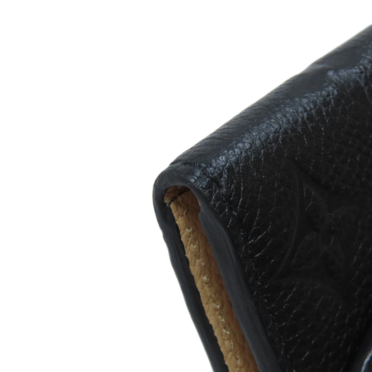 LOUIS VUITTON Bifold Wallet M62369 Ann Platt black Portefeuille Emily Women Used