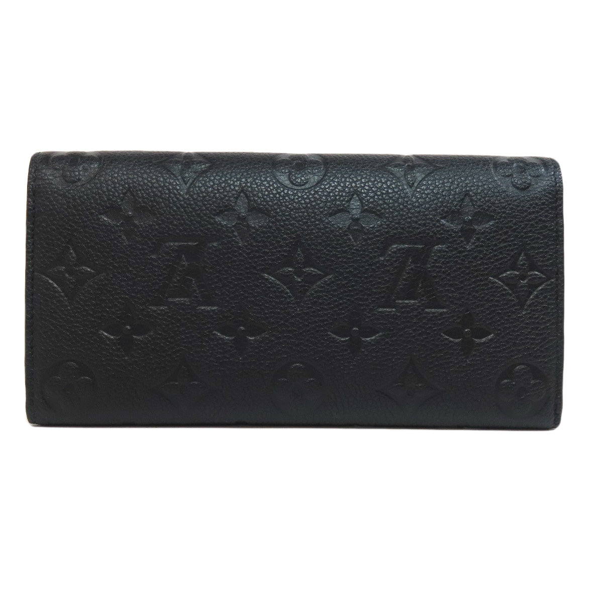 LOUIS VUITTON Bifold Wallet M62369 Ann Platt black Portefeuille Emily Women Used