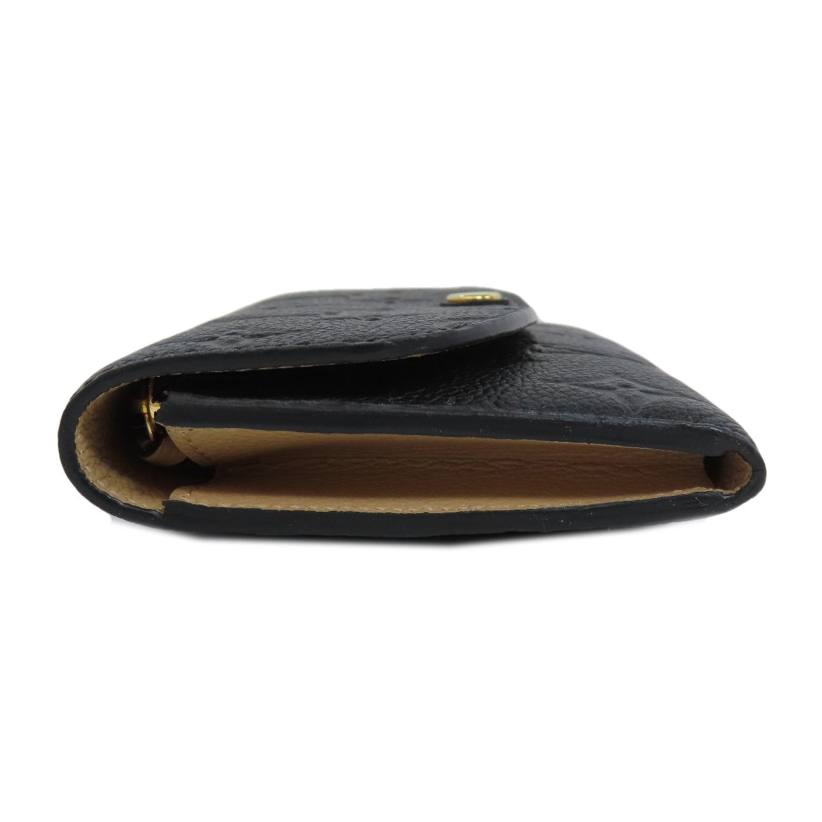 LOUIS VUITTON Bifold Wallet M62369 Ann Platt black Portefeuille Emily Women Used