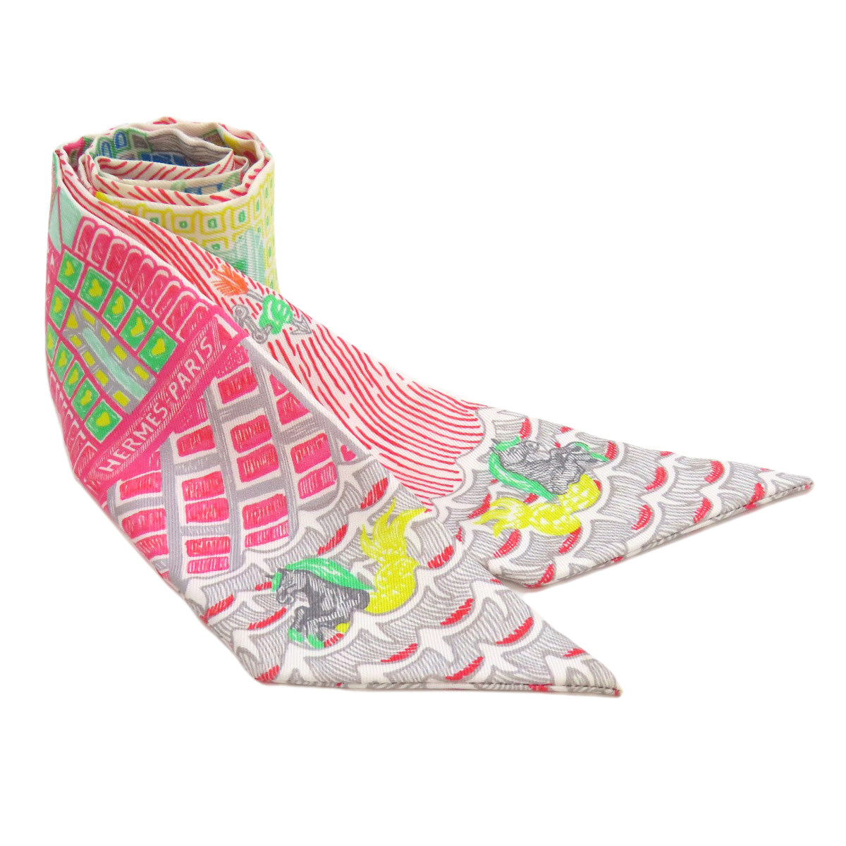 HERMES scarf silk multicolor Twilly Women Used
