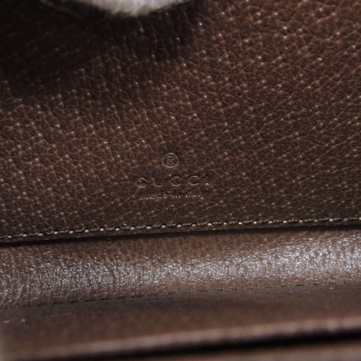 GUCCI Card Case 658552 PVC Brown Ophidia GG Women Used