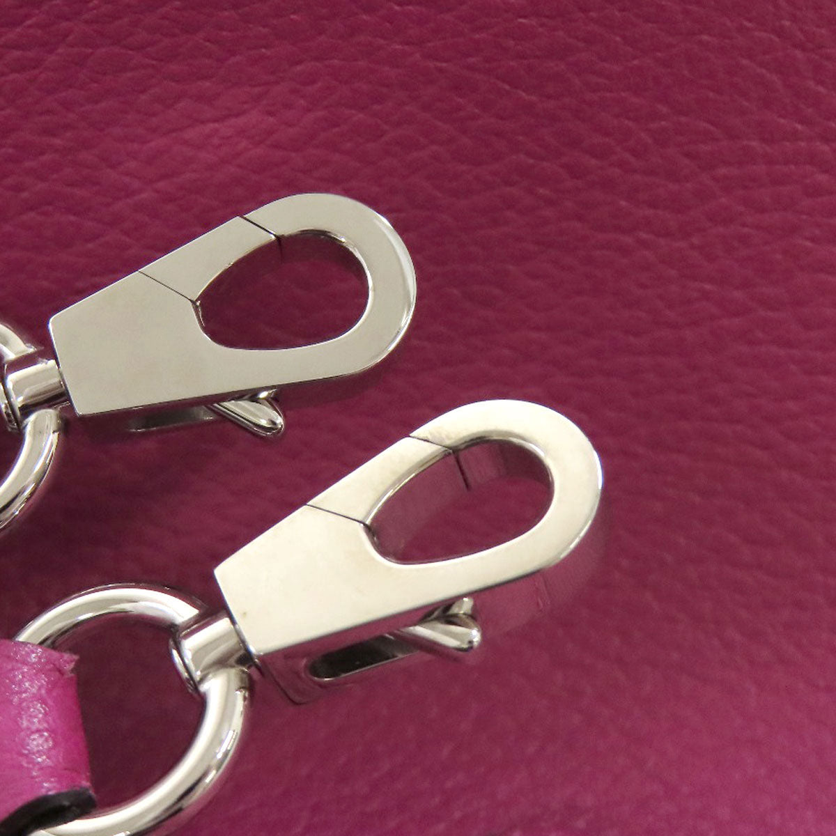 HERMES Handbag Calfskin pink Bolide 1923 Mini SilverMetal Women Used
