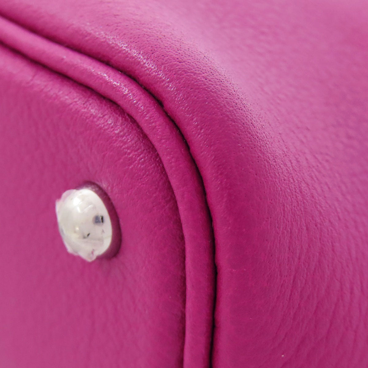 HERMES Handbag Calfskin pink Bolide 1923 Mini SilverMetal Women Used