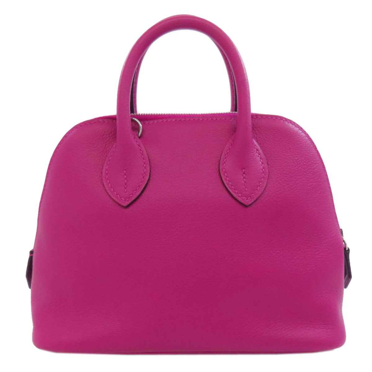 HERMES Handbag Calfskin pink Bolide 1923 Mini SilverMetal Women Used