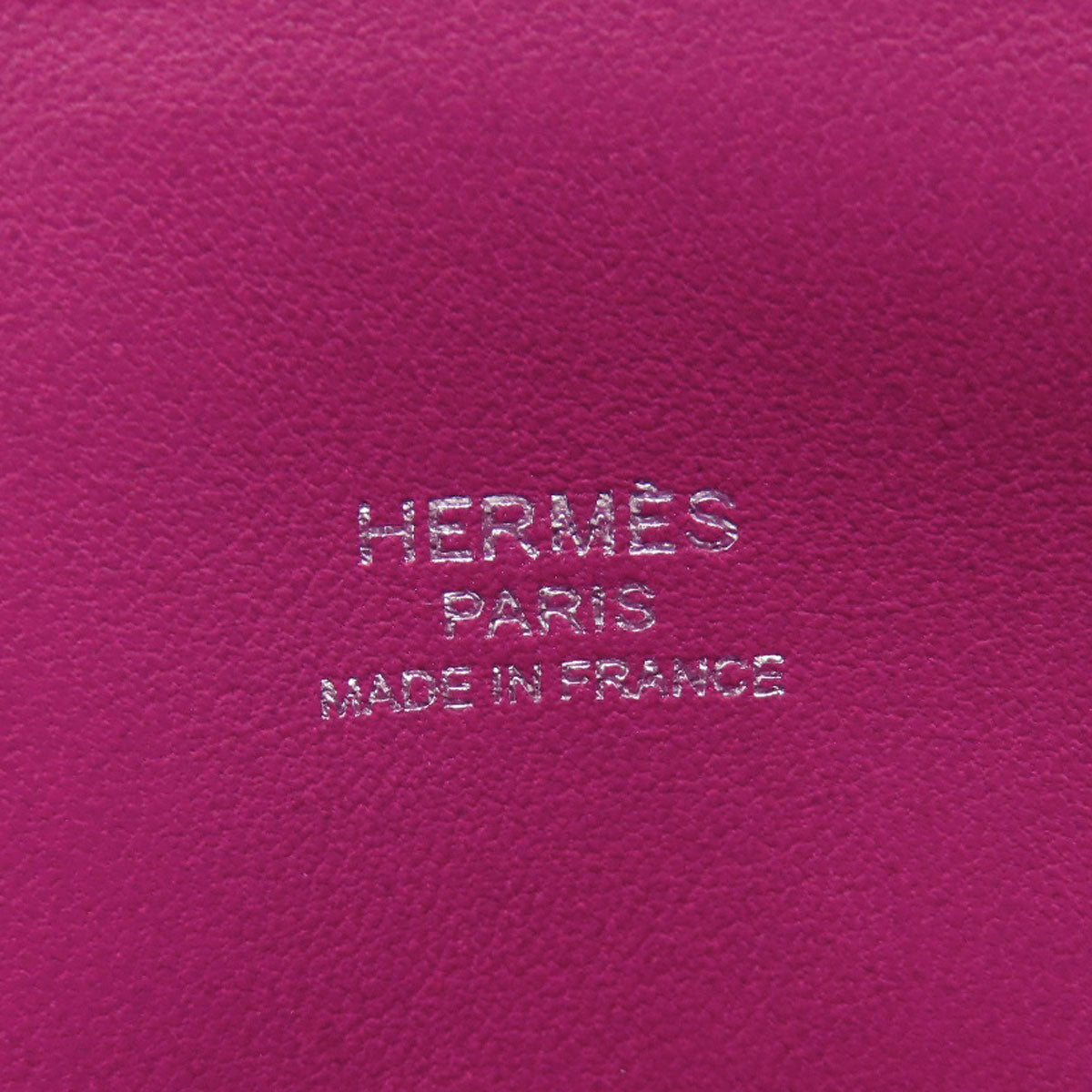 HERMES Handbag Calfskin pink Bolide 1923 Mini SilverMetal Women Used
