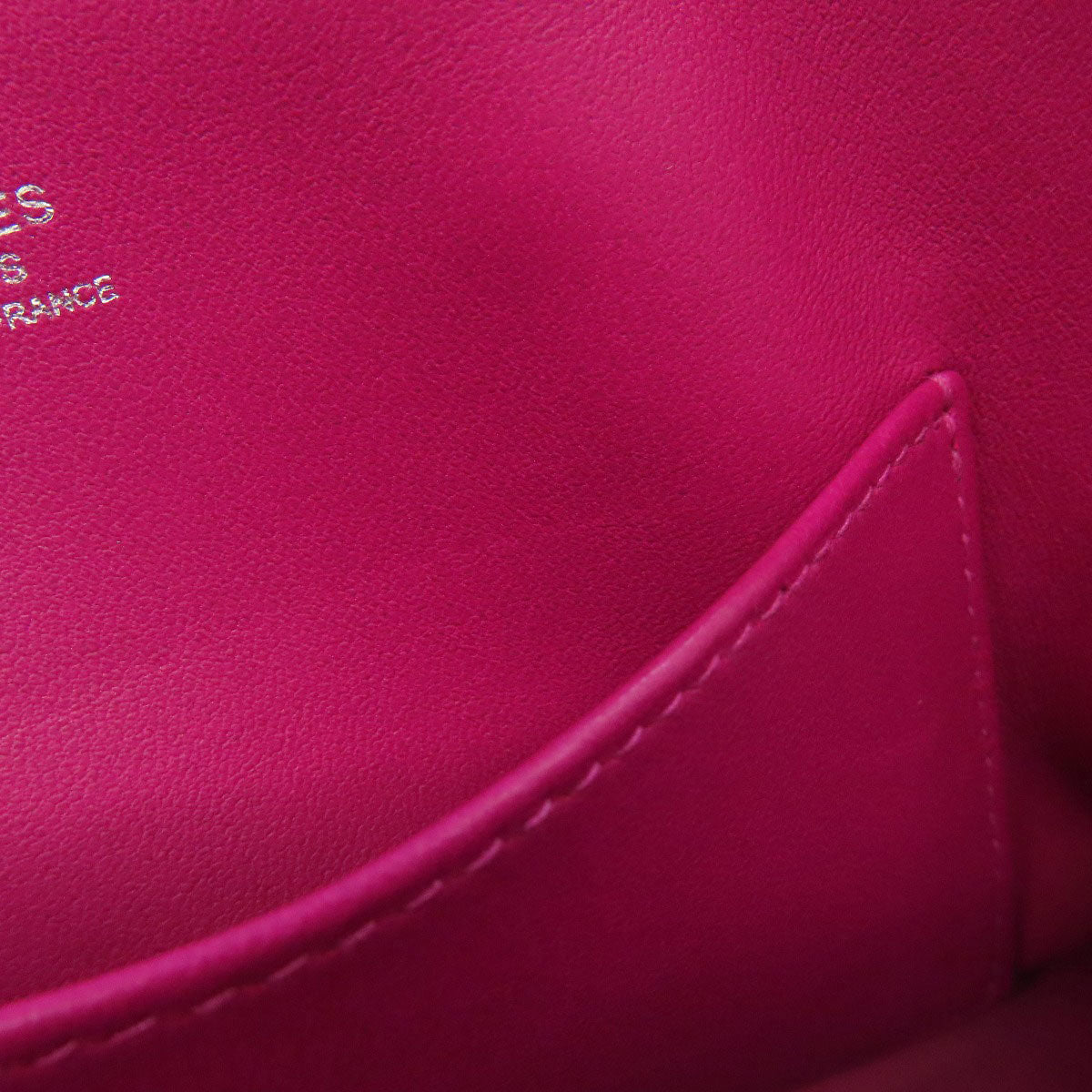 HERMES Handbag Calfskin pink Bolide 1923 Mini SilverMetal Women Used