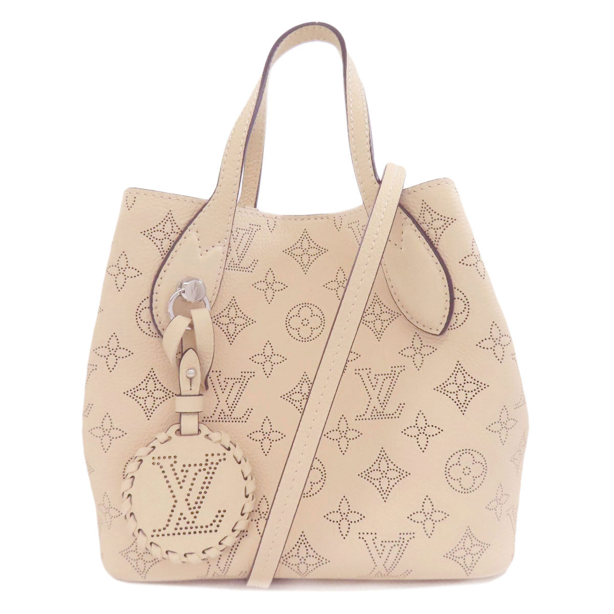 LOUIS VUITTON Handbag M21909 Mahina leather beige Blossom PM Women Used