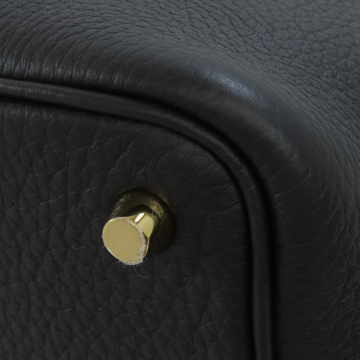 HERMES Handbag Taurillon Clemence black Picotin Lock PM Gold Metal Women Used
