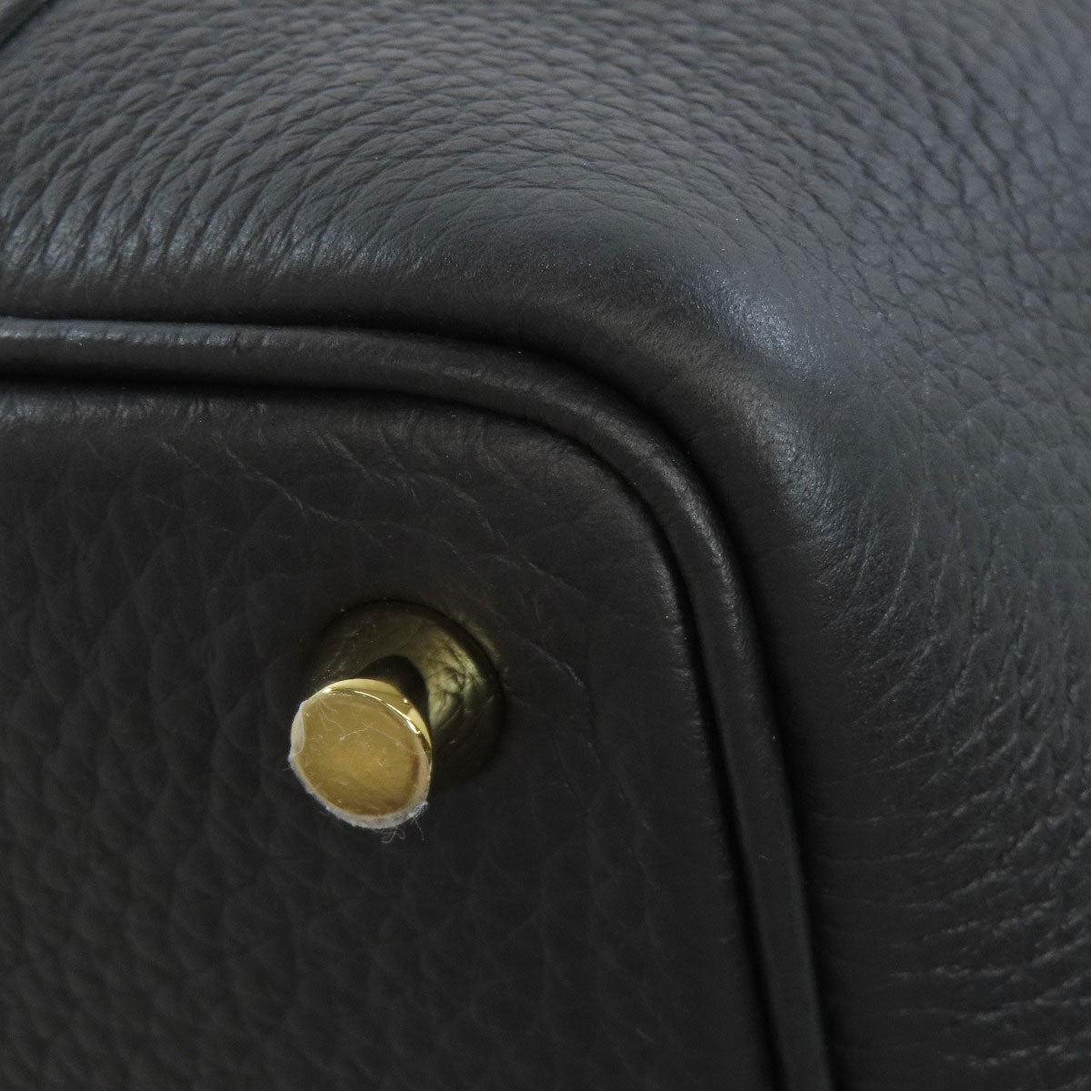 HERMES Handbag Taurillon Clemence black Picotin Lock PM Gold Metal Women Used