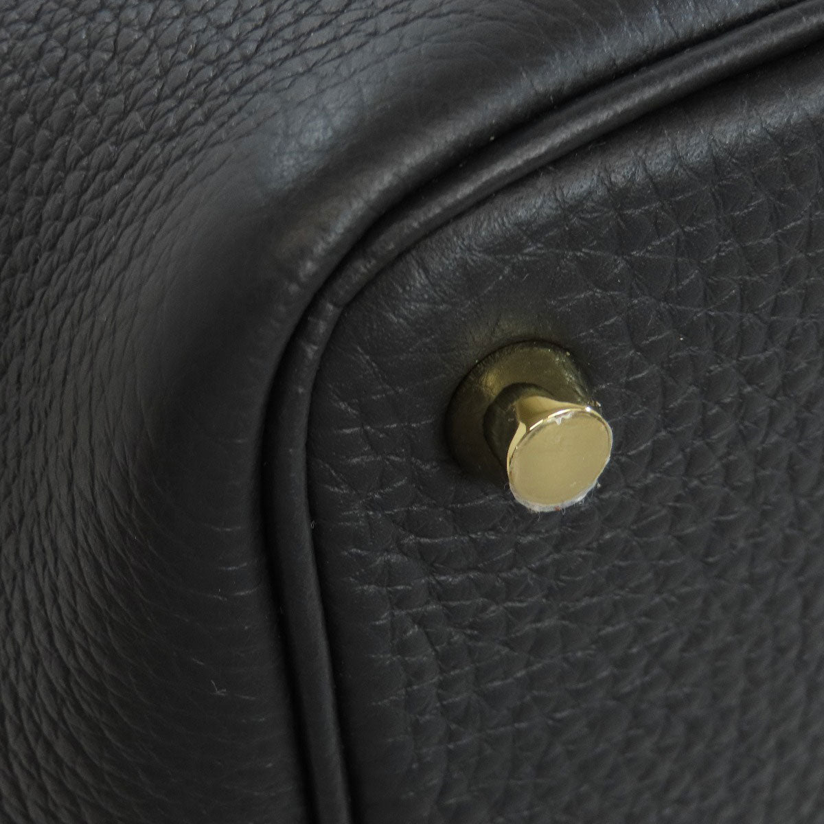 HERMES Handbag Taurillon Clemence black Picotin Lock PM Gold Metal Women Used