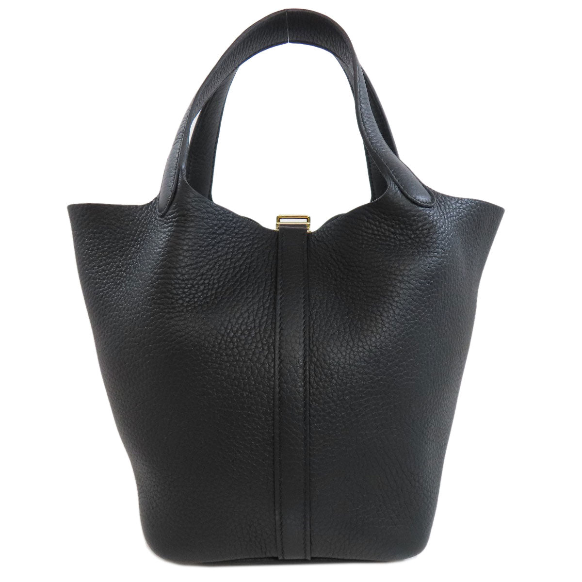 HERMES Handbag Taurillon Clemence black Picotin Lock PM Gold Metal Women Used