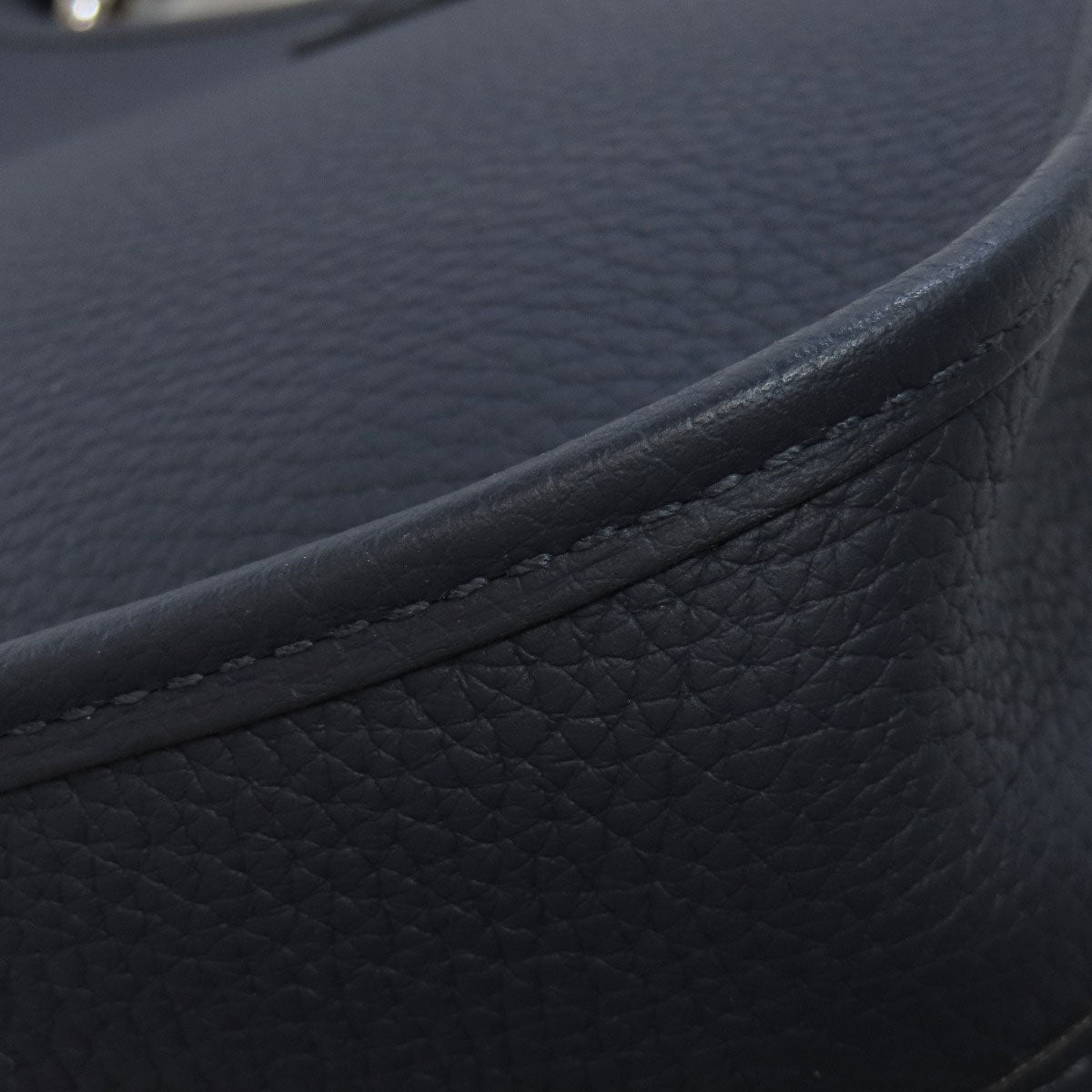 HERMES Shoulder Bag Taurillon Clemence Navy Evelyn TPM SilverMetal Women Used