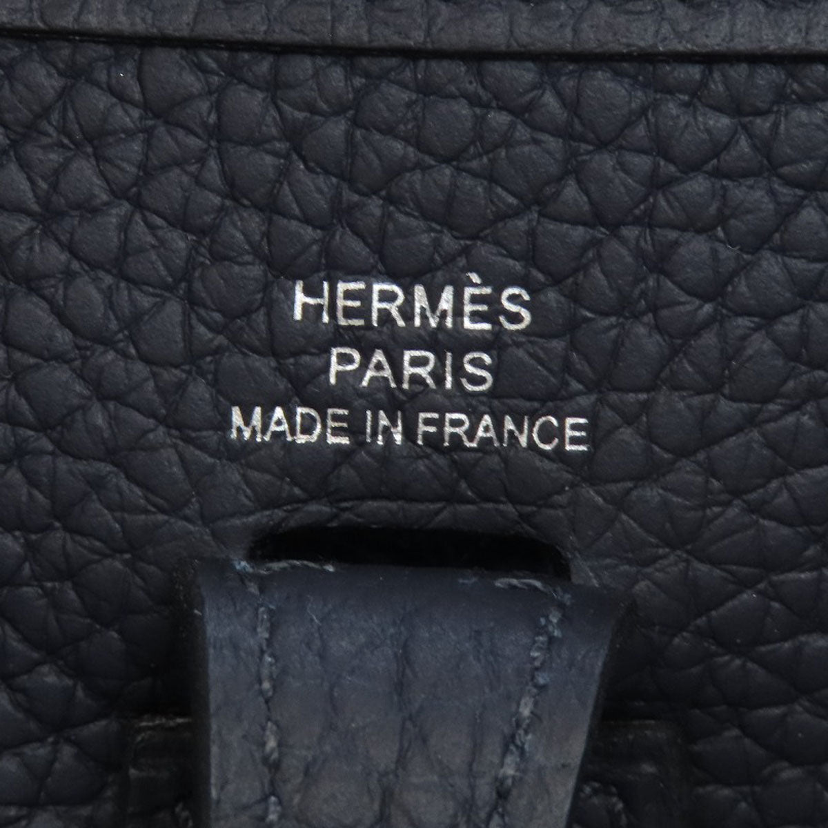 HERMES Shoulder Bag Taurillon Clemence Navy Evelyn TPM SilverMetal Women Used