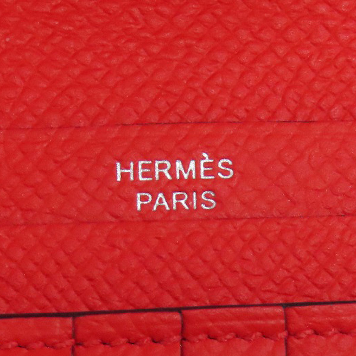 HERMES Bifold Wallet Epsom blue Bearn Compact SilverMetal