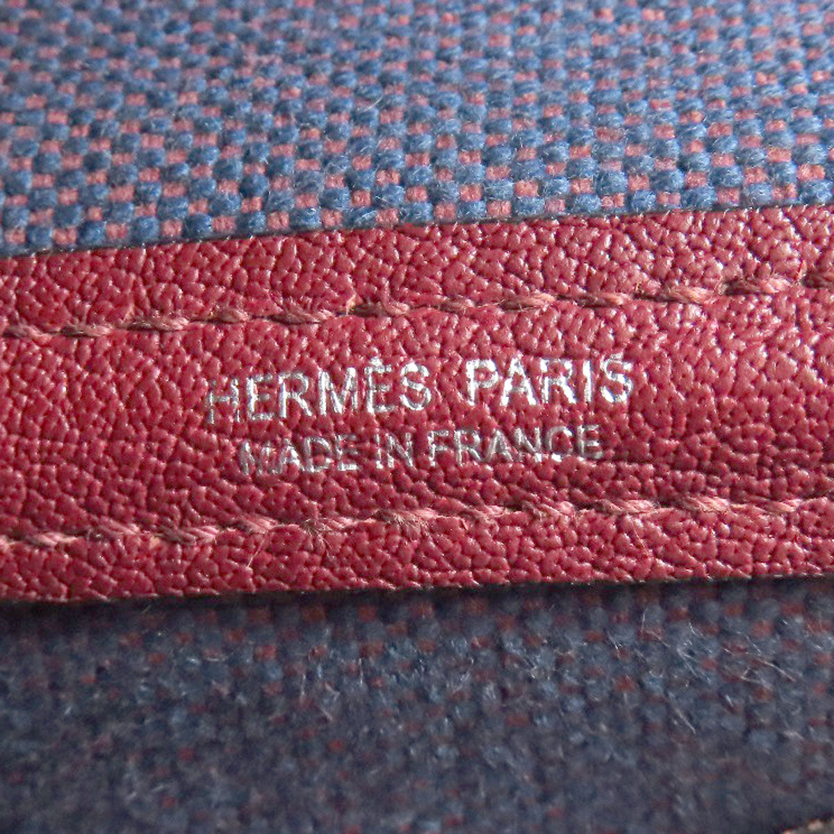 HERMES Handbag Tower ash Navy Garden Party TPM SilverMetal Women Used