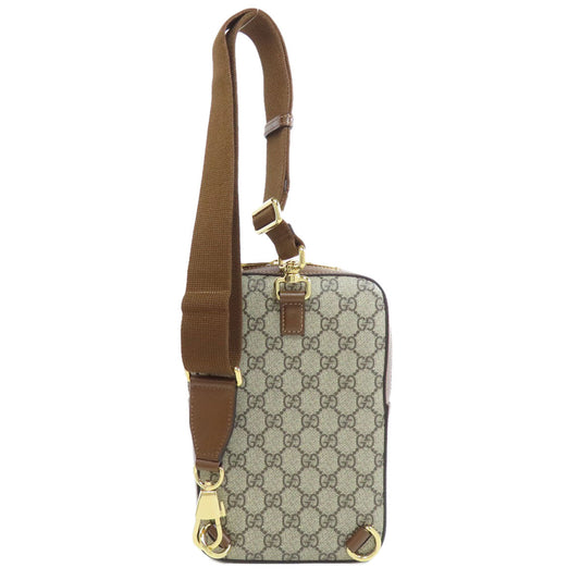 GUCCI Sling bag 696016 PVC Brown GG Supreme Women Used