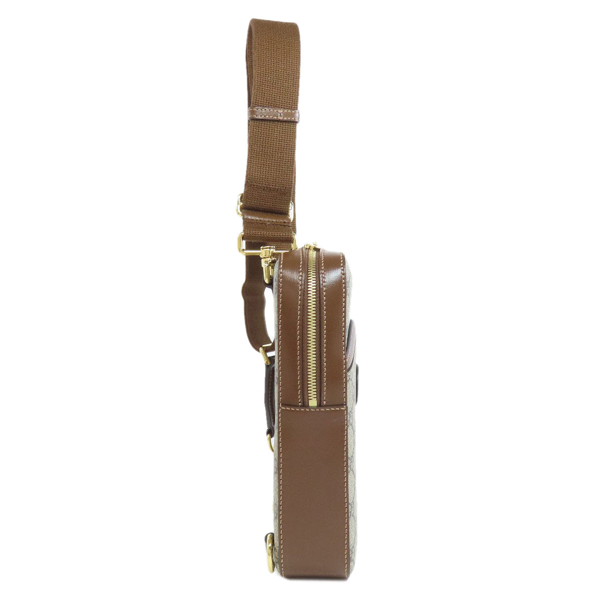 GUCCI Sling bag 696016 PVC Brown GG Supreme Women Used