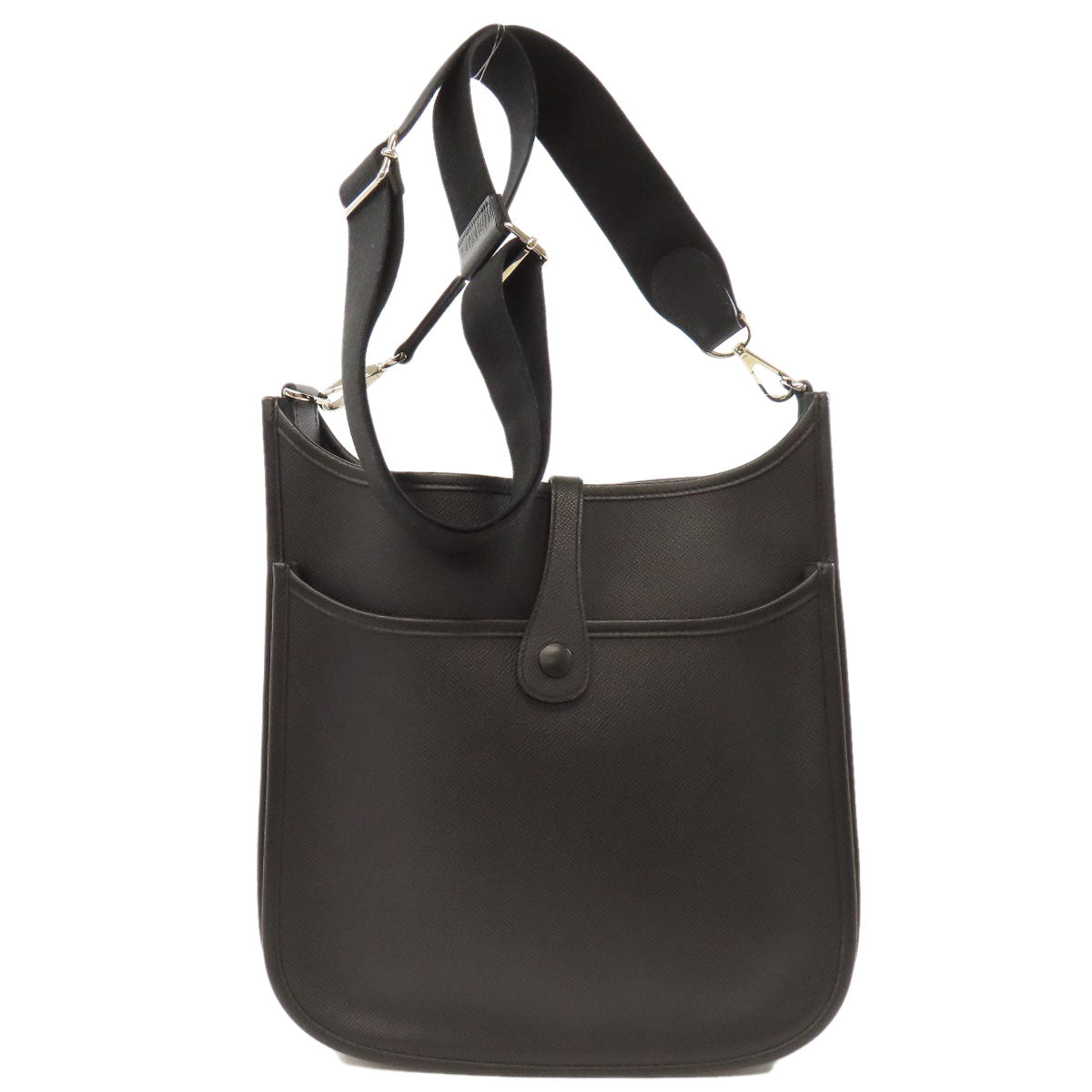 HERMES Shoulder Bag Epsom black Evelyn 3 PM SilverMetal Women Used
