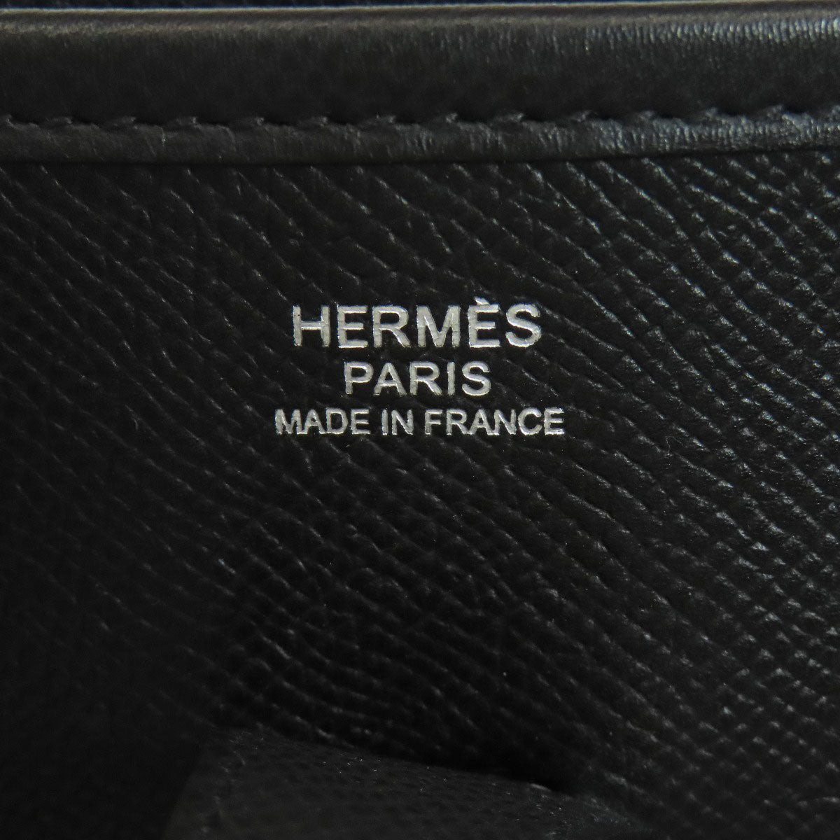 HERMES Shoulder Bag Epsom black Evelyn 3 PM SilverMetal Women Used
