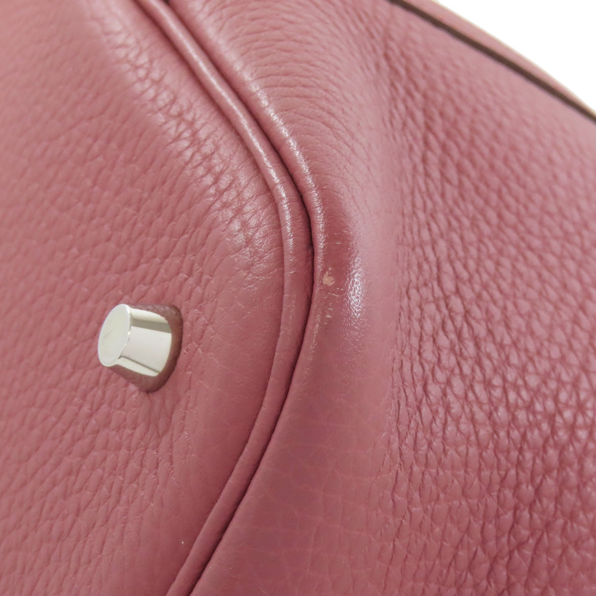 HERMES Handbag Taurillon Clemence pink Picotin Lock MM SilverMetal
