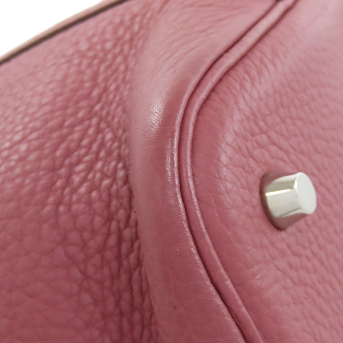 HERMES Handbag Taurillon Clemence pink Picotin Lock MM SilverMetal