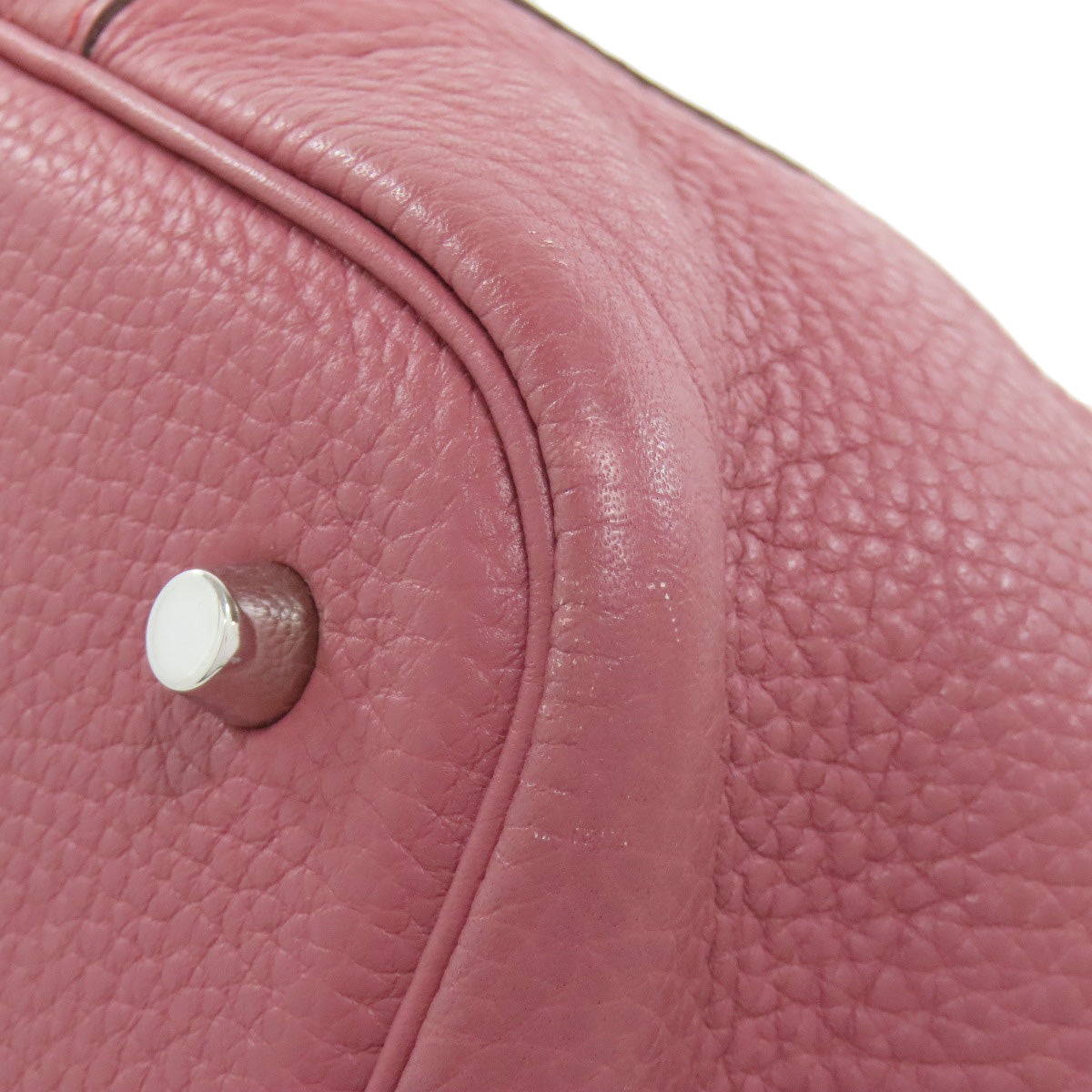 HERMES Handbag Taurillon Clemence pink Picotin Lock MM SilverMetal