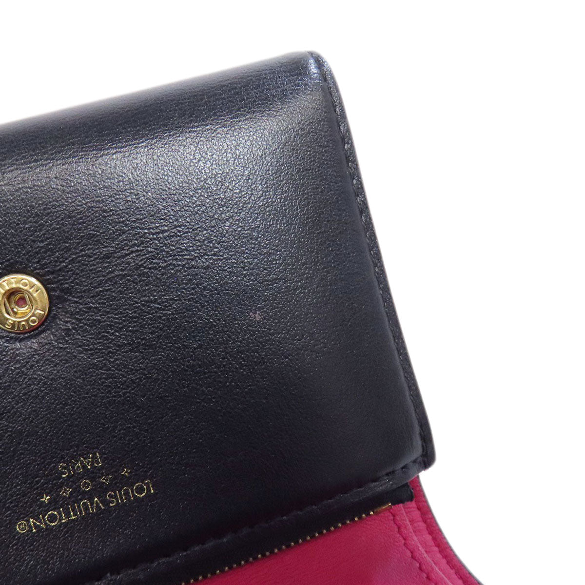 LOUIS VUITTON Bifold Wallet M69176 leather black Portefeuille LV Pont Neuf Women Used