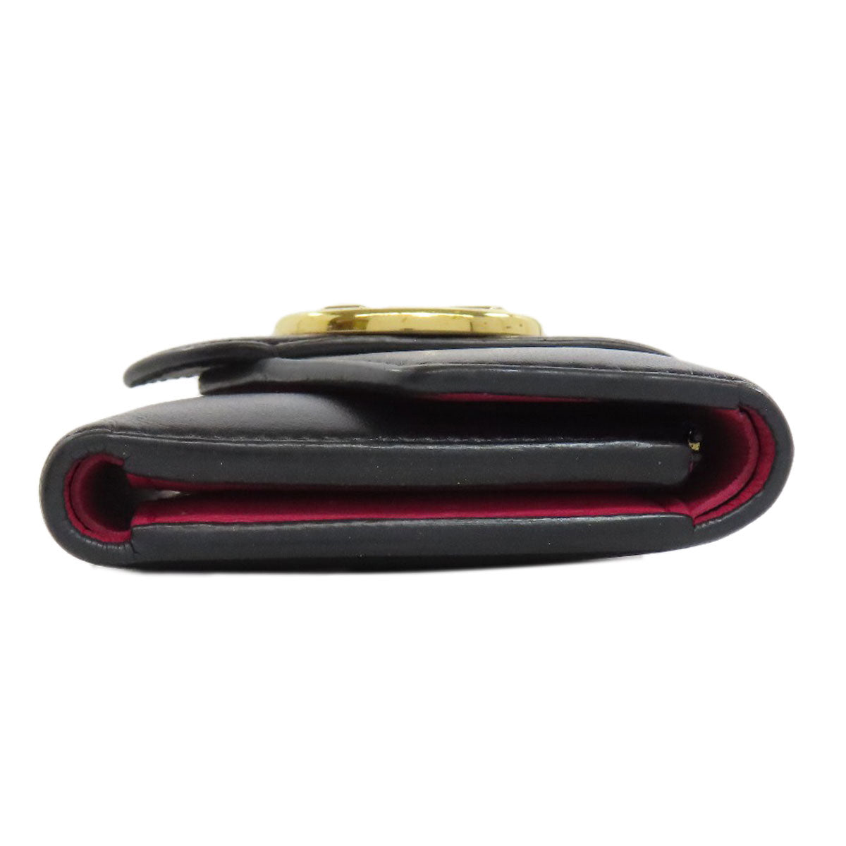 LOUIS VUITTON Bifold Wallet M69176 leather black Portefeuille LV Pont Neuf Women Used